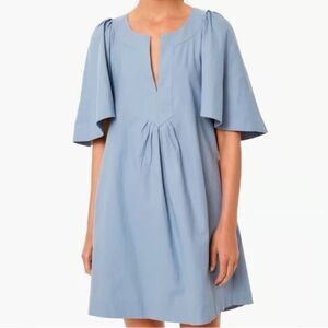 Pomander Place Tuckernuck Finley Flutter Sleeve Dress Women's M Pale Blue Preppy